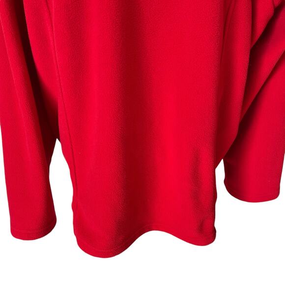 Scandia Woods Pullover Fleece Women's Size XL Red Quarter Zip Long Sleeves Warm - Picture 7 of 9